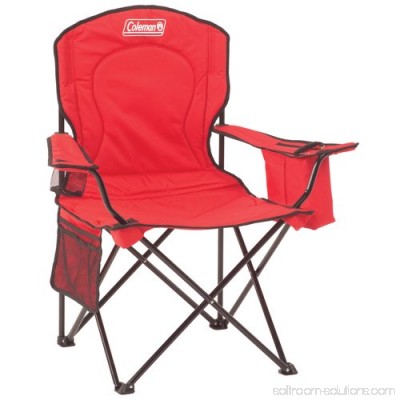 Coleman Portable Camping Quad Chair with 4-Can Cooler 551887686
